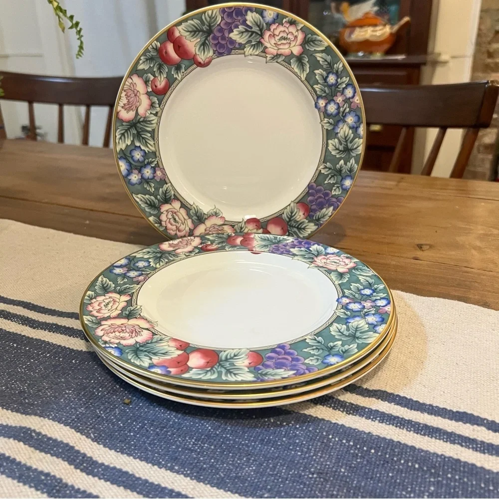 4 Vintage Royal Doulton Orchard Hill Salad Side Plates 8” EUC